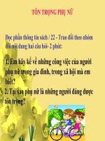 bài giảng đạo đức 5 bài 7 tôn trọng phụ nữ