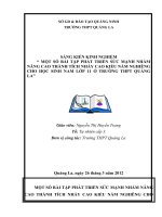 SKKN một số bài tập phát triển sức mạnh nhằm nâng cao thành tích nhảy cao kiểu nằm nghiêng cho học sinh lớp 11