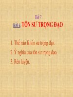 bài giảng gdcd 7 bài 6 tôn sư trọng đạo