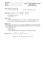 ĐỀ THI CUỐI HKI MÔN TOÁN LỚP 9