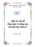 một số vấn đề tổng hợp và nâng cao của hóa học hữu cơ - vũ khắc ngọc