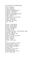 CÁC CỤM GIỚI TỪ THÔNG DỤNG