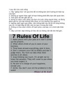 7 quy tắc của cuộc sống: