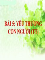 bài giảng gdcd 7 bài 5 yêu thương con người
