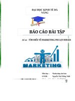 marketing trong các tổ chức phi lợi nhuận