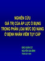 nghiên cứu giá trị áp lực ổ bụng trong chẩn đoán mức độ nặng ở bệnh nhân viêm tụy cấp (2)