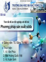 Giới thiệu chung Tính chất hóa lý của sôđa ứng dụng Phương pháp sản xuất sô đa theo phương pháp solvay Các phương pháp sản xuất sôđa khác  Những phương hướng chính hoàn thiện sản xuất sôđa