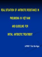 real situation of antibiotic resistance in pneumonia in việt nam and guideline for initial antibiotic treatment