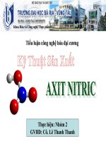 Tiểu luận công nghệ hóa đại cương