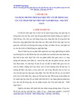 Đề tài vận dụng phương pháp dạy học nêu vấn đề trong  dạy các tác phẩm truyện thơ việt nam  hiện đại – SGK ngữ  văn lớp 9