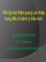 tiến bộ mới điện quang can thiệp trong điều trị các bệnh lý mạch máu thần kinh