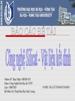 Công nghệ Silicat  Vật liệu kết dính