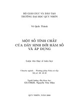 các tính chất của dãy số xây dựng bởi hàm số và ứng dụng của nó