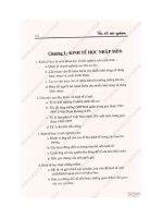 Câu hỏi trắc nghiệm môn kinh tế học