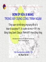 bài thuyết trình bơm ép vữa xi măng trong xây dựng công trình ngầm