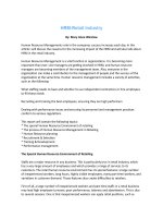 HRM in retail  Quản trị nhân sự trong ngành bán lẻ