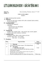 Giáo án lets learn english book 1 lớp 3 HK2