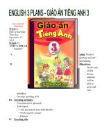 Giáo án lets learn english book 1 lớp 3 HK1