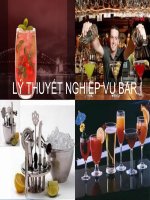 Giáo trình Nghiệp vụ bartender