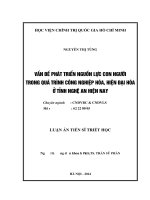 Vấn đề phát triển nguồn lực con người trong quá trình công nghiệp hóa, hiện đại hóa ở tỉnh Nghệ An hiện nay