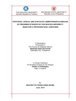 strategic, lexical and syntactic competencies in english of freshman students in thai nguyen university - bais for a proposed drill exercises