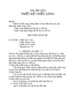 bài tập lớn môn thiết kế chiếu sáng