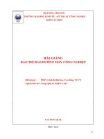 bài giảng bảo trì bảo dưỡng máy công nghiệp