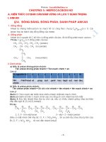 lý thuyết và giải bài tập phần hidrocacbon no