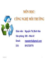 bài giảng môn học công nghệ môi trường