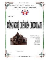 ĐỀ TÀI CÔNG NGHỆ CHẾ BIẾN CHOCOLATE