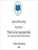 slide kinh tế môi trường _ bài giảng 8 - thuế và trợ cấp môi trường