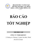 Báo cáo thực tập ngành công nghệ thông tin tại công ty TNHH KHONET