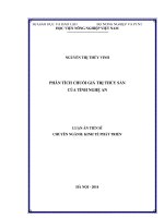 phân tích chuỗi giá trị thủy sản của tỉnh nghệ an