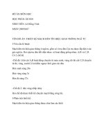 đồ án thiết kế đèn giao thông