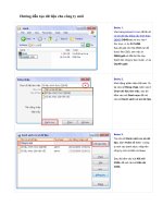 hướng dẫn tạo cơ sở dữ liệu kế toán