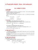 lý thuyết và giải bài tập phần andehit - xeton - axit cacbonxylic