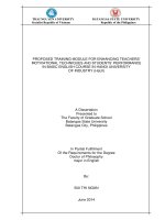 proposed training module for enhancing teachers