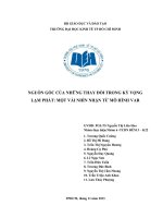 NGUỒN GỐC CỦA NHỮNG THAY ĐỔI TRONG KỲ VỌNG LẠM PHÁT: MỘT VÀI NHÌN NHẬN TỪ MÔ HÌNH VAR