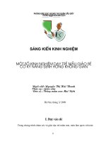 một số kinh nghiệm dạy trẻ mẫu giáo bé có kỹ nămg định hướng không gian