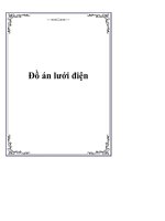 Đồ án Lưới Điện _ Lã Minh Khánh