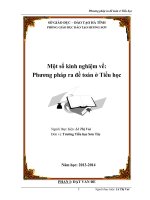 skkb phương pháp ra đề toán ở tiểu học