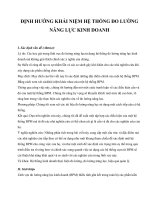 Tiểu luận quản trị nguồn nhân lực ĐỊNH HƯỚNG KHÁI NIỆM HỆ THỐNG ĐO LƯỜNG NĂNG LỰC KINH DOANH