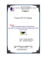 ĐỀ TÀI: Phân tích tình hình họat động kinh doanh tại công ty kinh doanh hàng thời trang Việt Nam INATEX