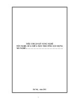 tiêu chuẩn kỹ năng nghề sửa chữa máy thi công xây dựng