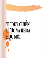 Tiểu luận quản trị nguồn nhân lực TƯ DUY CHIẾN LƯỢC VÀ KHOA HỌC MỚI