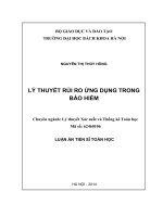 lý thuyết rủi ro ứng dụng trong bảo hiểm