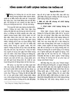 Tổng quan về chất lượng thông tin thống kê