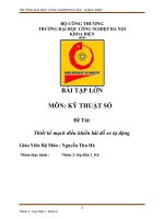 BÀI TẬP LỚN KĨ THUẬT SỐ Thiết kế mạch điều khiển bãi đỗ xe tự động CÓ MẠCH PROTUS