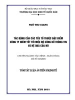tác động của các yếu tố thuộc đặc điểm công ty niêm yết tới mức độ công bố thông tin và hệ quả của nó