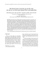Mô hình hệ kinh tế sinh thái gia trại bền vững trên dải cát ven biển huyện quảng ninh, tỉnh quảng bình